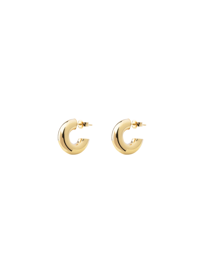 Par Semi Arracada Lisa Oro 14k