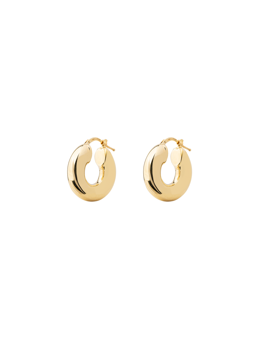 Par Arracada Gruesa 22 mm Oro 14k