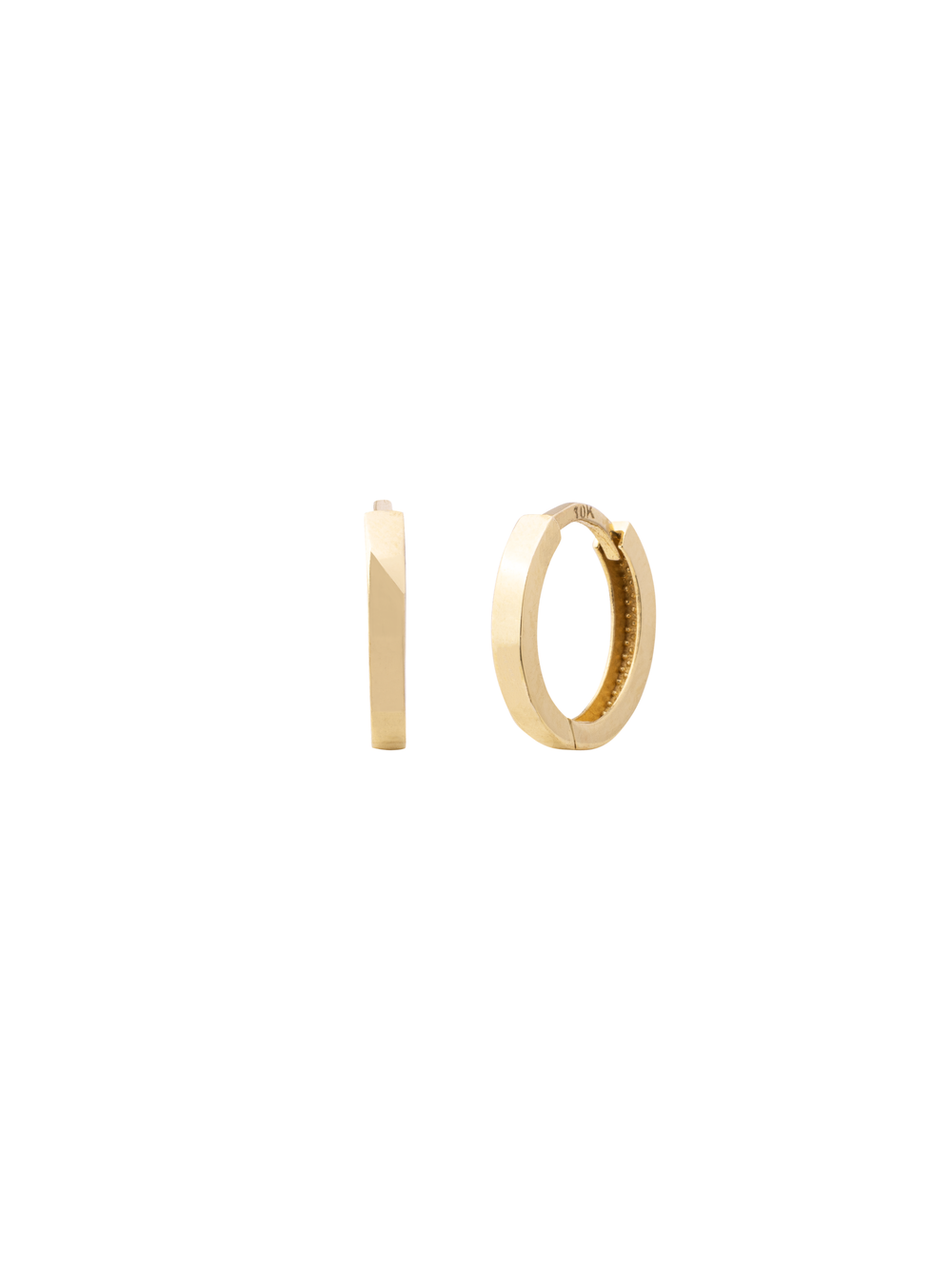Par Arracada Lisa 12 mm Oro 10k