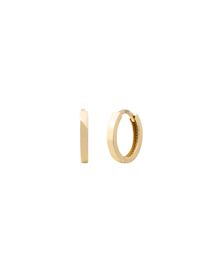 Par Arracada Lisa 12 mm Oro 10k