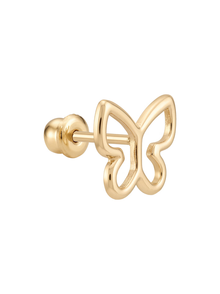 Broquel Contorno Mariposa Oro 10k
