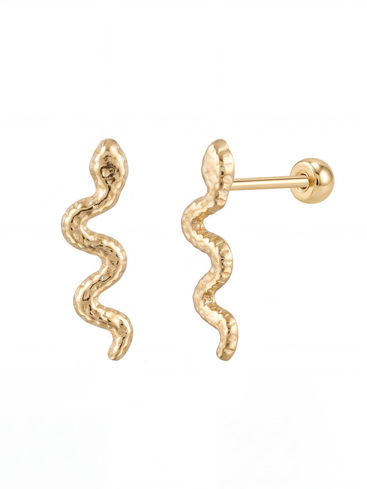 Broquel Serpiente Con Textura Oro 10k