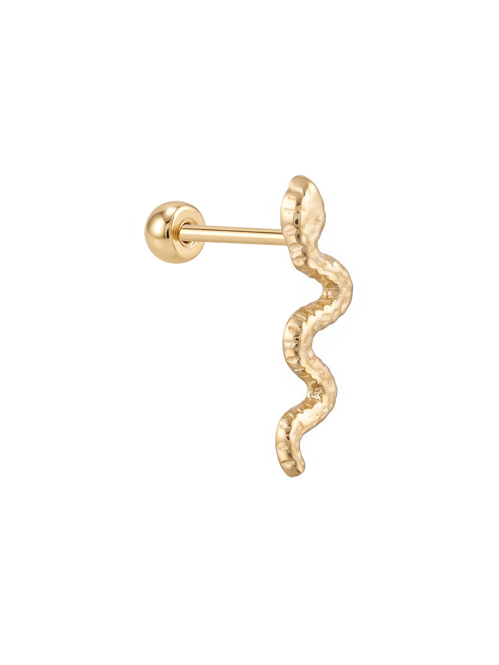 Broquel Serpiente Con Textura Oro 10k
