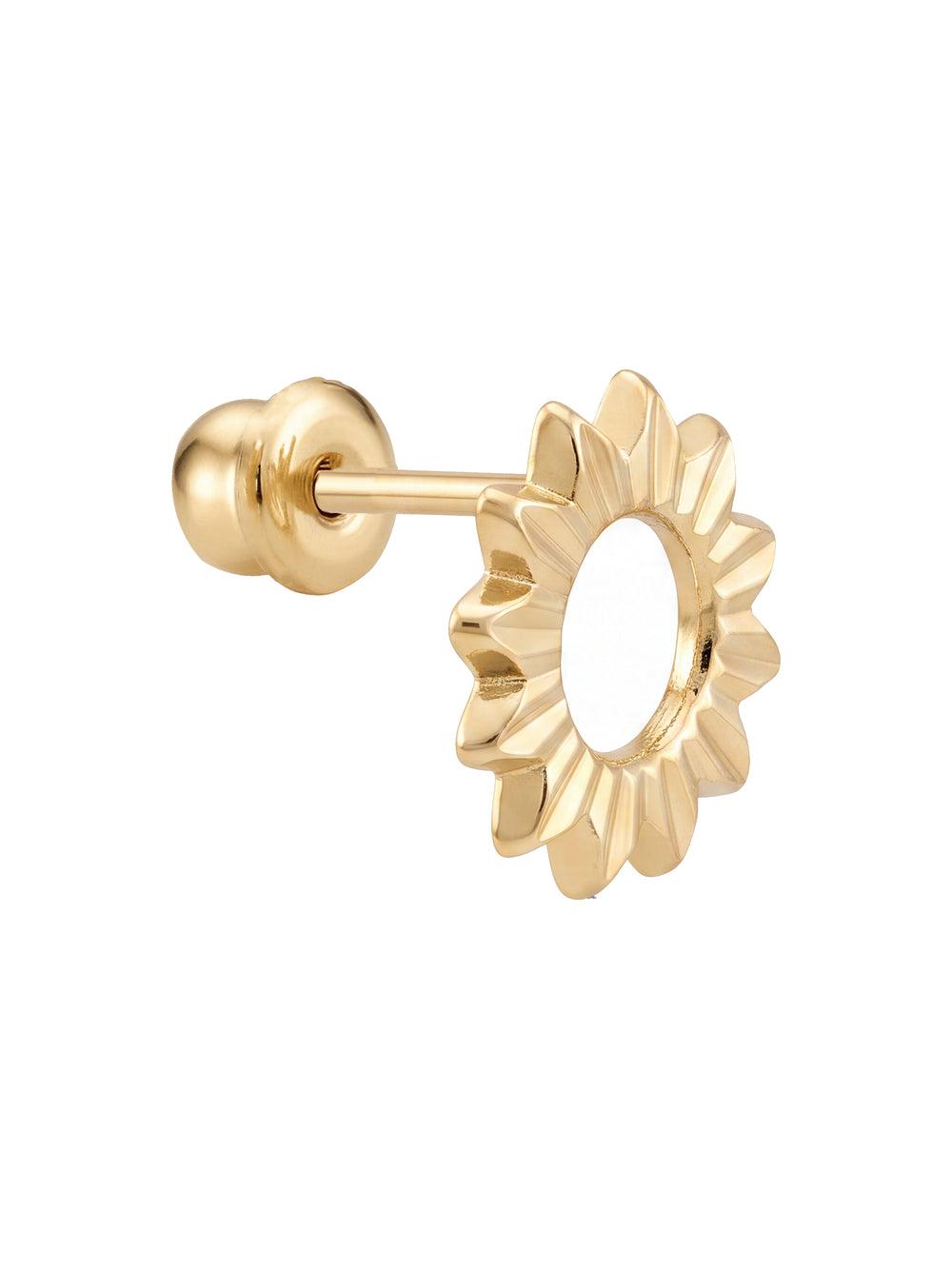 Broquel Contorno Sol Oro 10k
