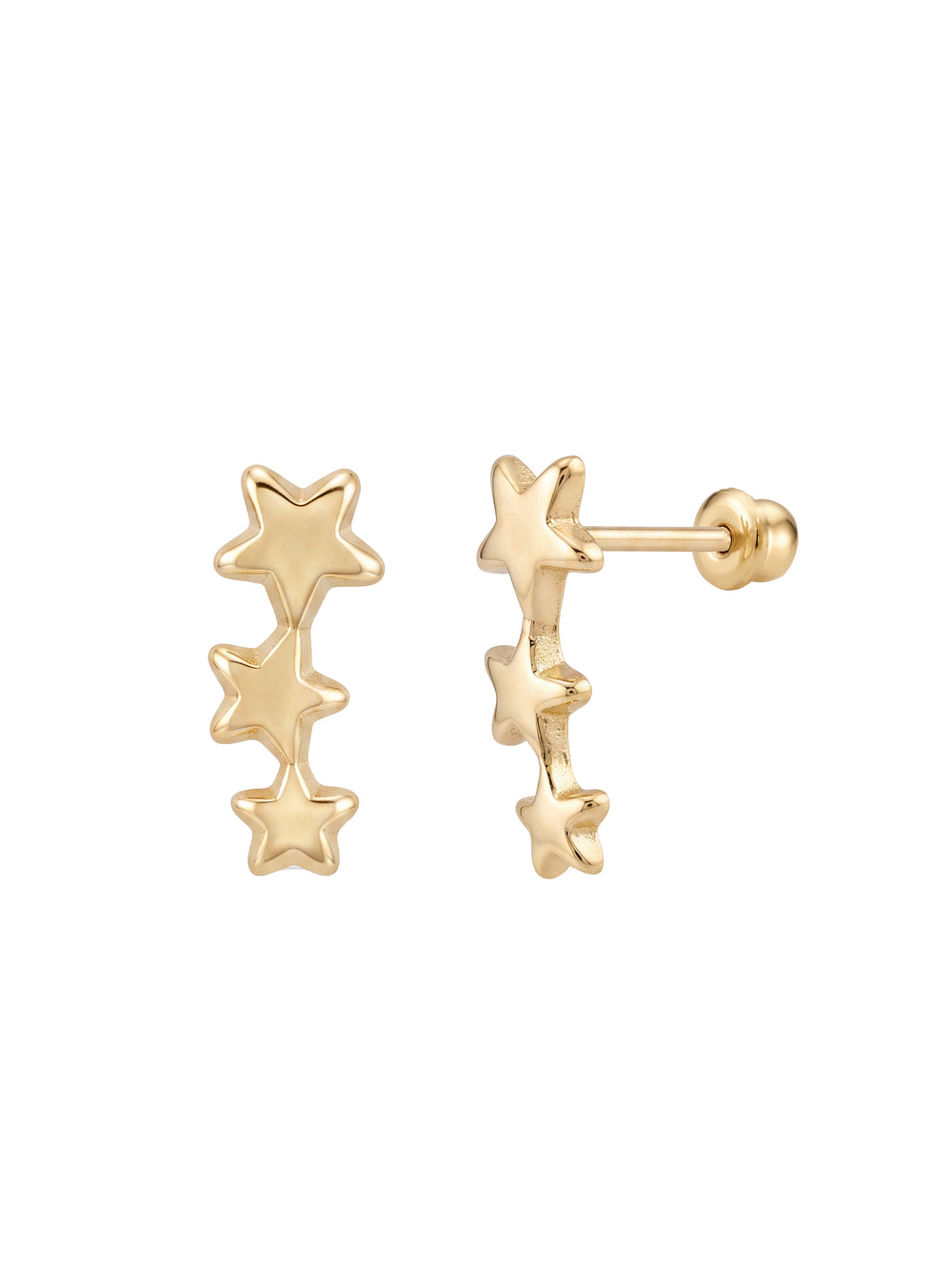 Broquel Triple Estrella Oro 10k