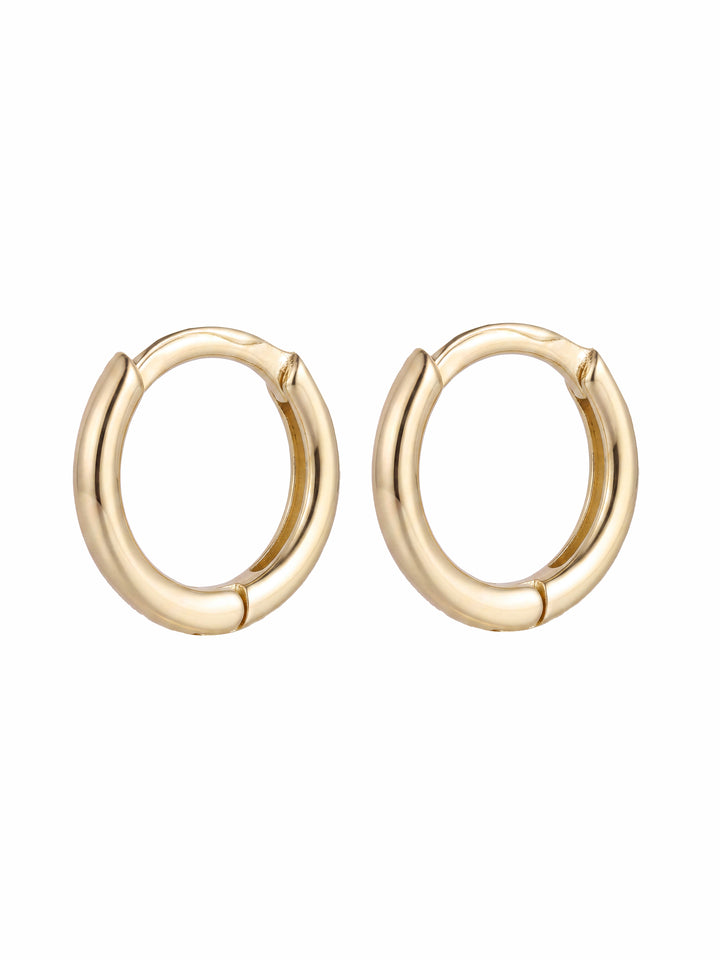 Mini Arracada Lisa 8 mm Oro 10k