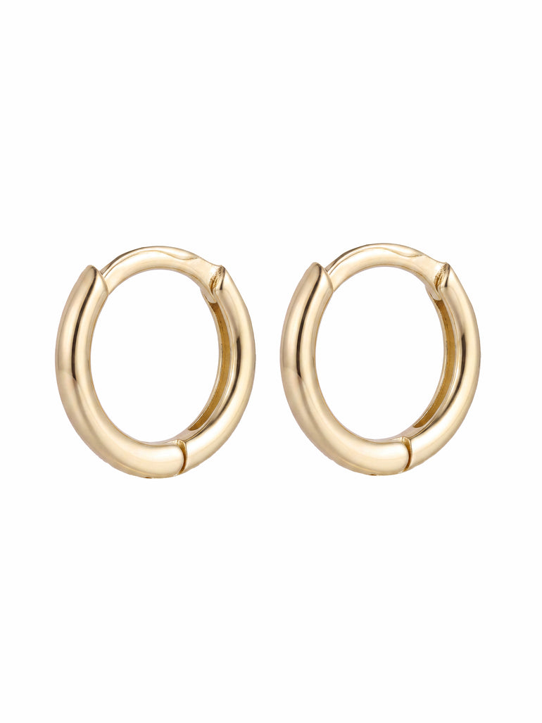 Mini Arracada Lisa 8 mm Oro 10k