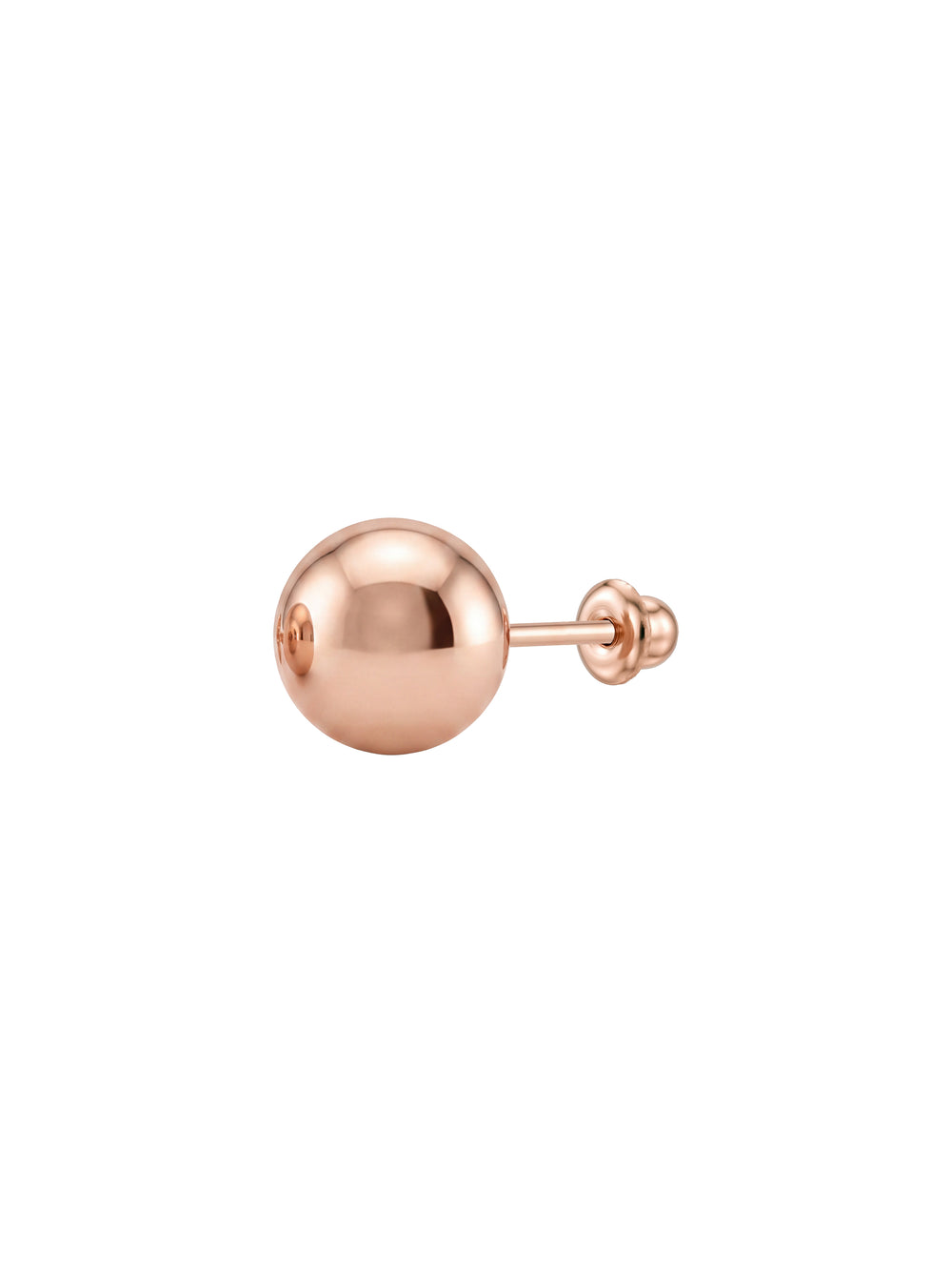 Broquel Bolita Oro Rosa 10k