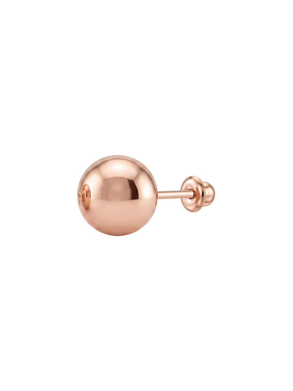 Broquel Bolita Oro Rosa 10k