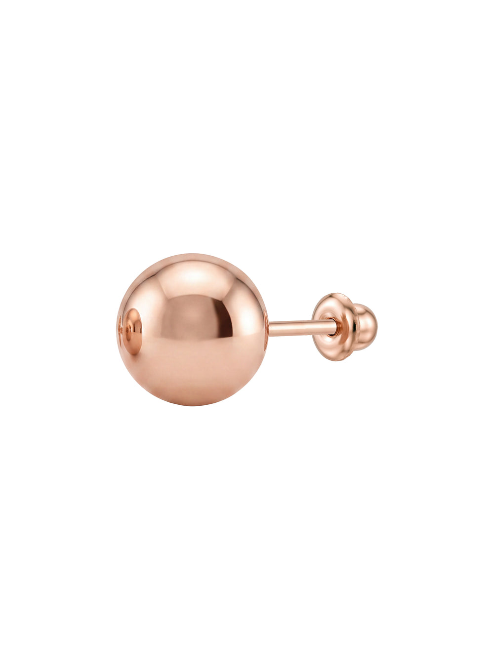 Broquel Bolita Oro Rosa 10k