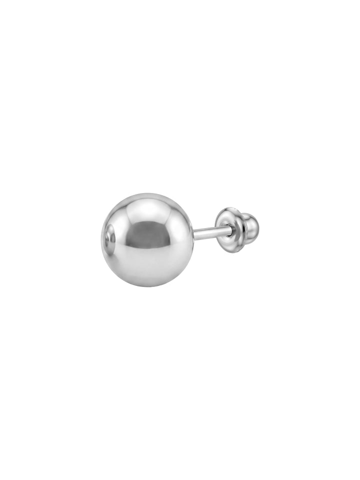 Broquel Bolita Oro Blanco 10k