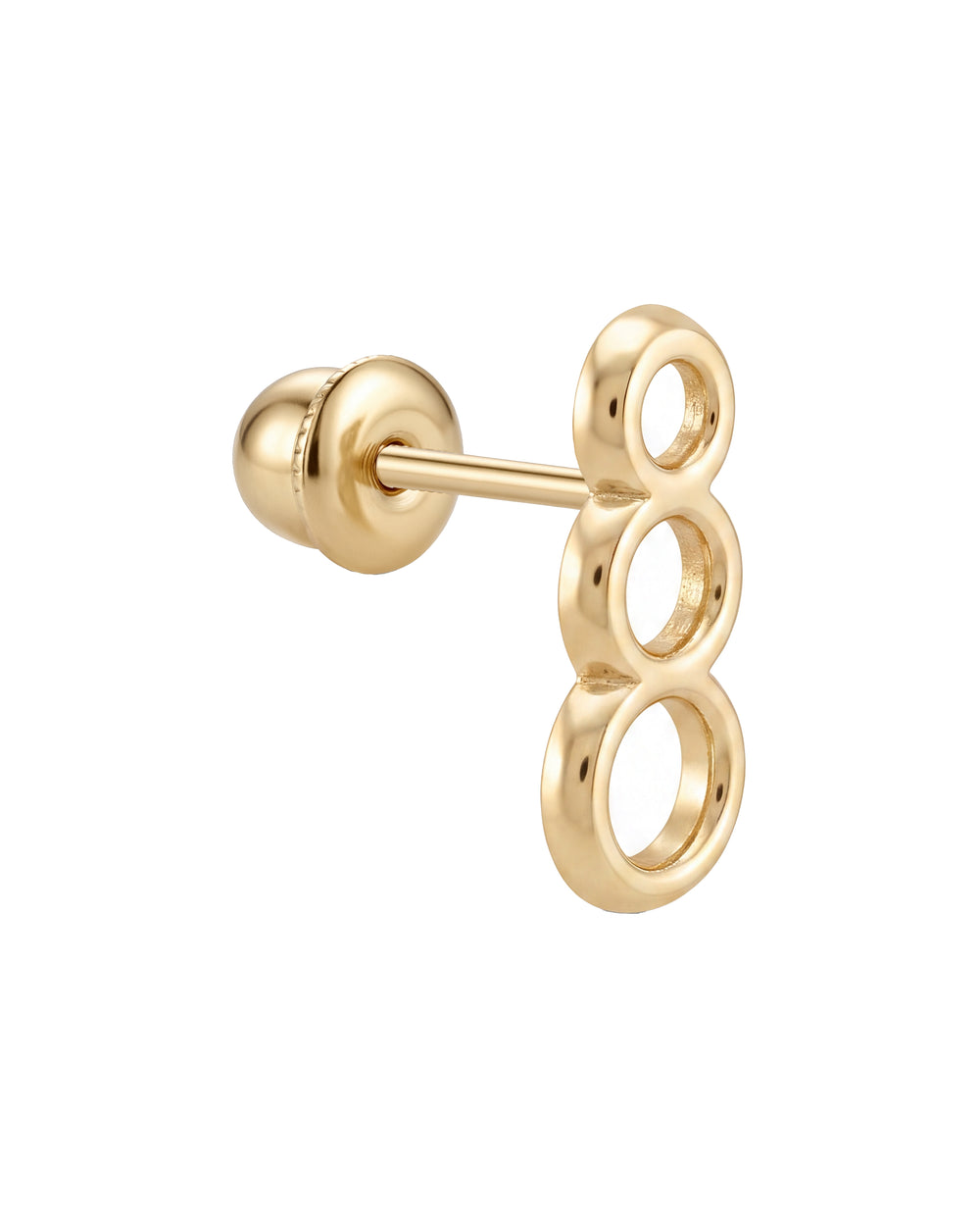 Broquel Triple Controrno Circulo Oro 10k