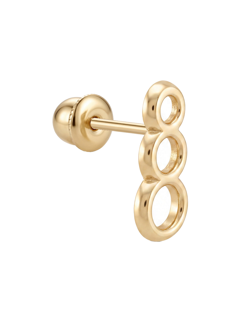 Broquel Triple Controrno Circulo Oro 10k