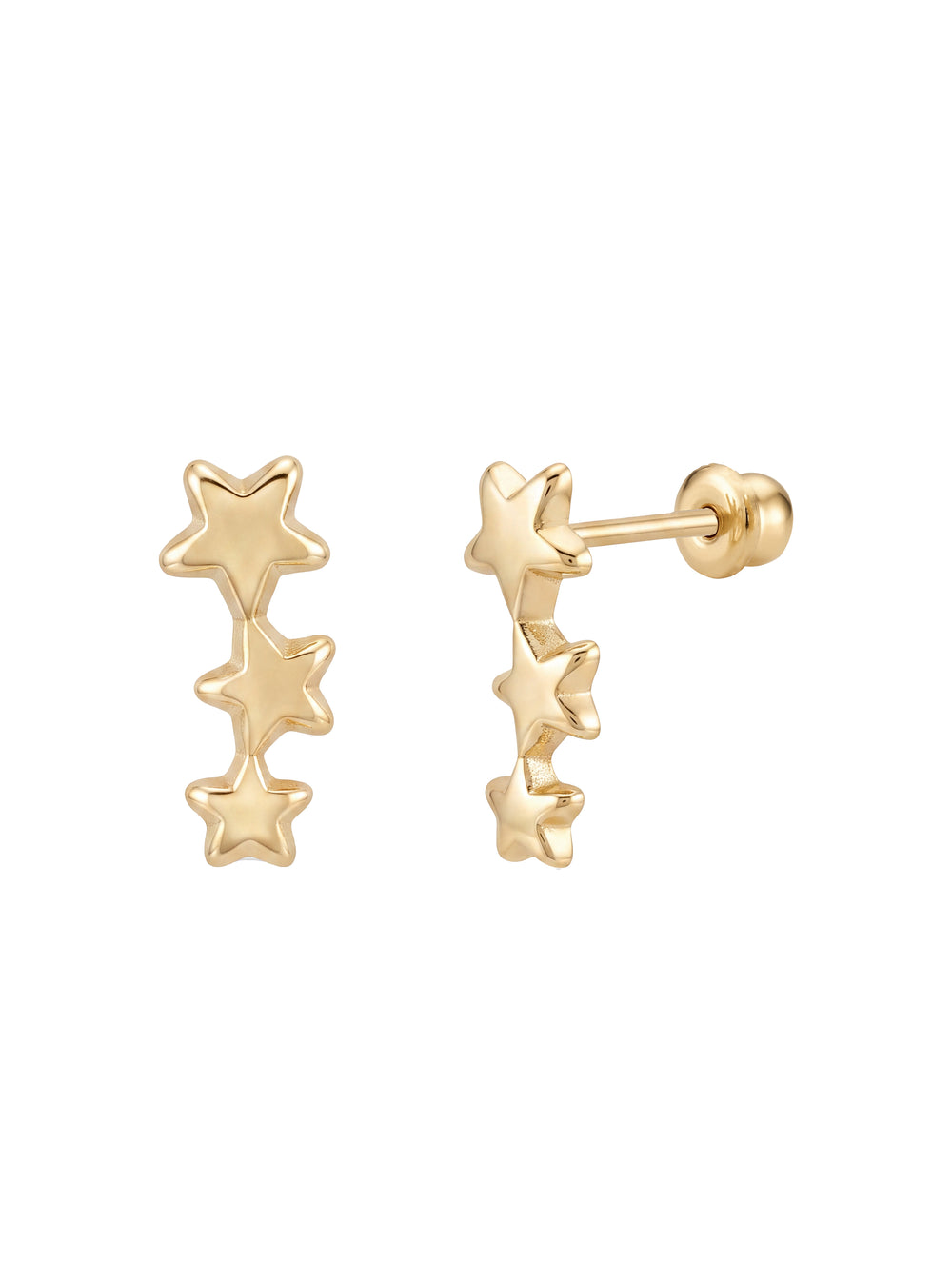 Broquel Triple Estrella Oro 10k