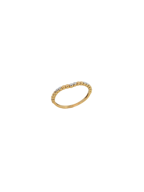 Anillo Curveado Bolitas Oro 10k