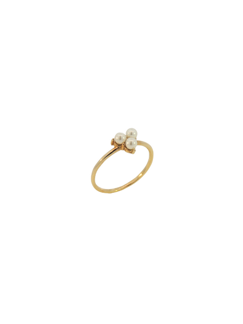 Anillo Perlas Oro 10k