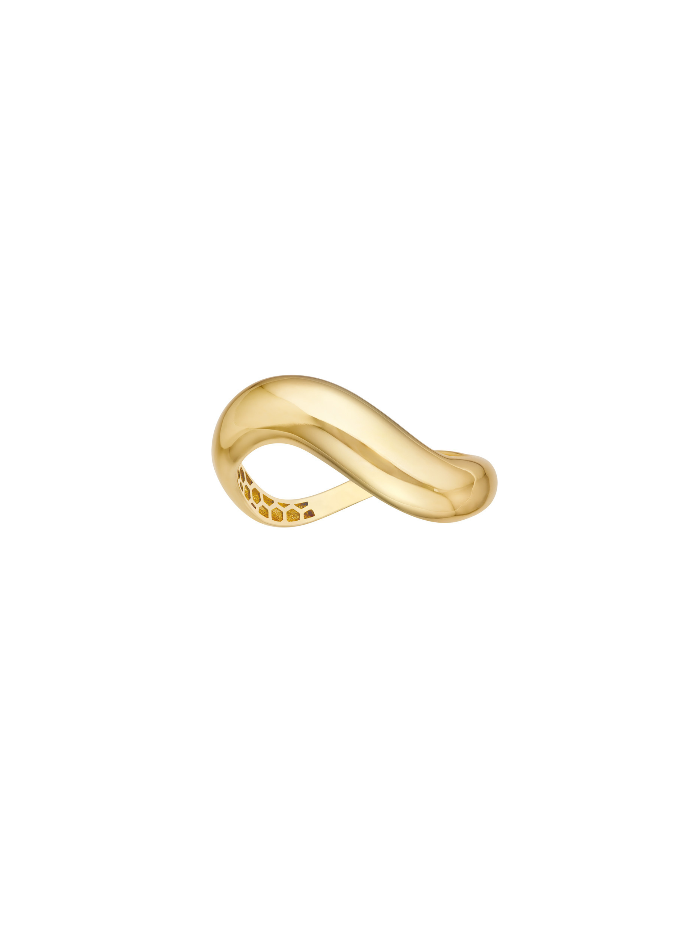 Anillo Chunky Curveado Oro 14k