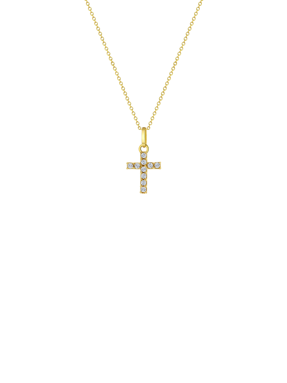 Collar Dorado Dije Cruz Oro 14K