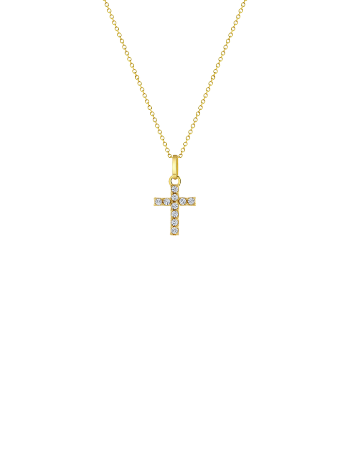 Collar Dorado Dije Cruz Oro 14K