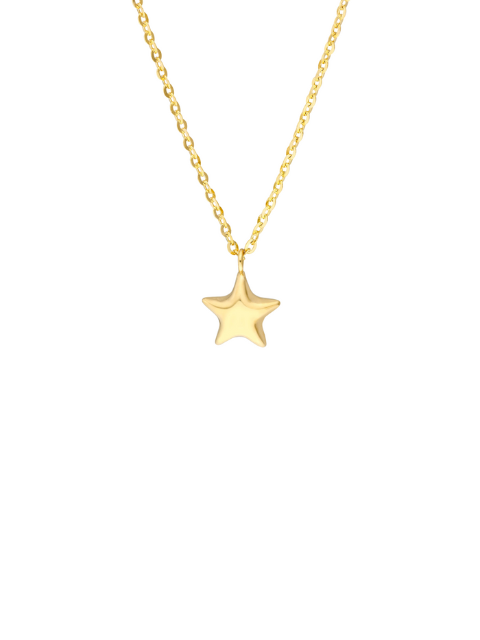 Collar Con Estrella Oro 14k