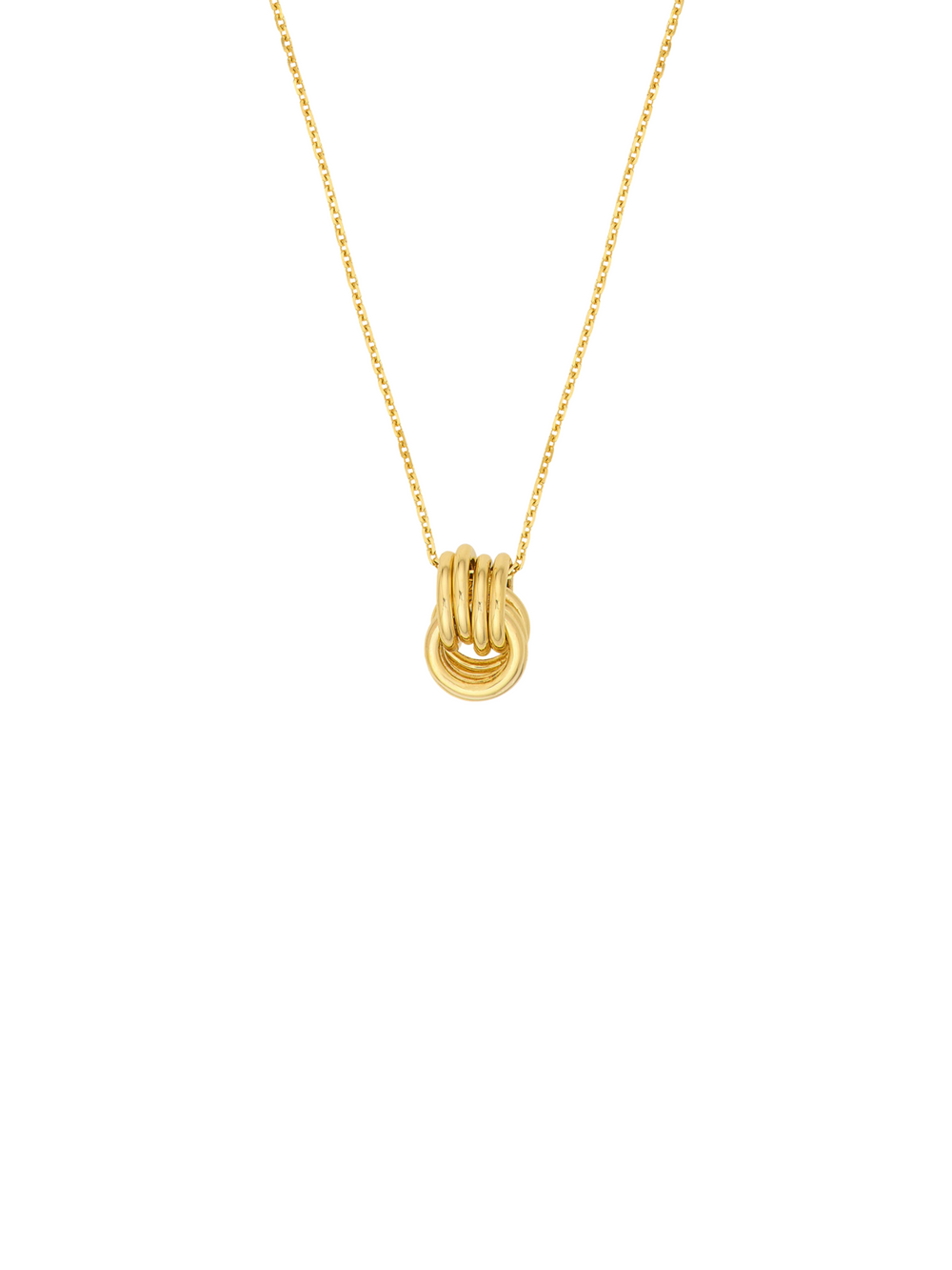Collar Con Nudo Oro 14k
