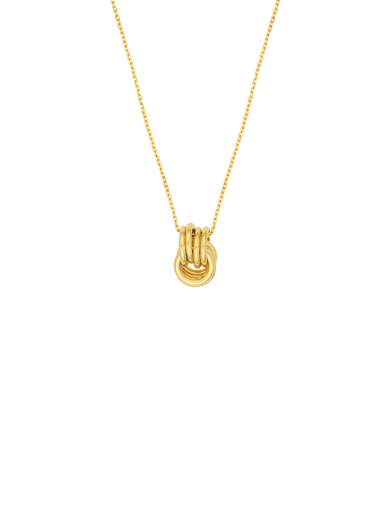 Collar Con Nudo Oro 14k