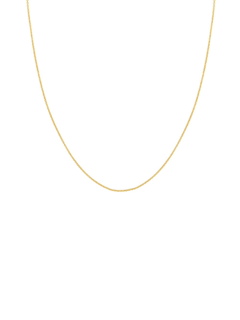 Collar Delgado Brillante 1 mm Oro 10k