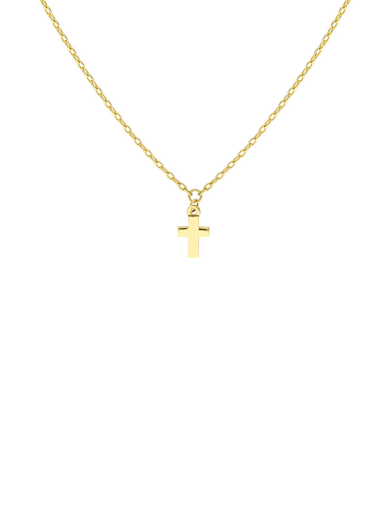 Collar Dije Mini Cruz Oro 14k