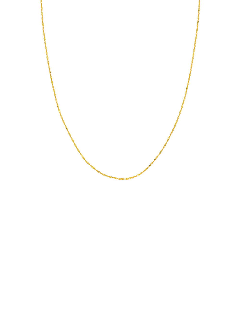 Collar Torcido Delgado Oro 14k