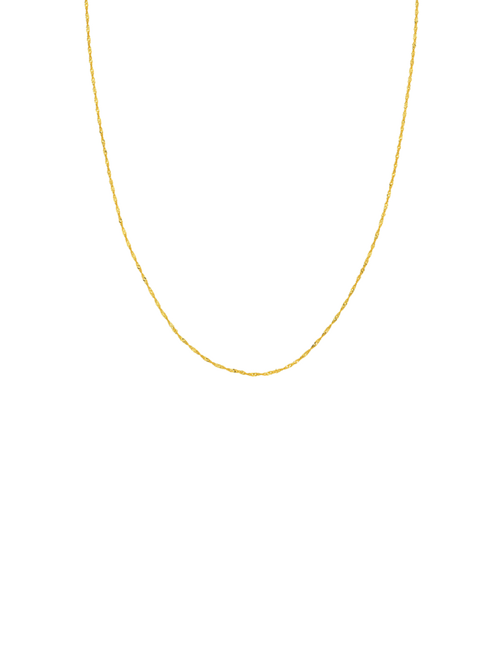 Collar Torcido Delgado Oro 14k