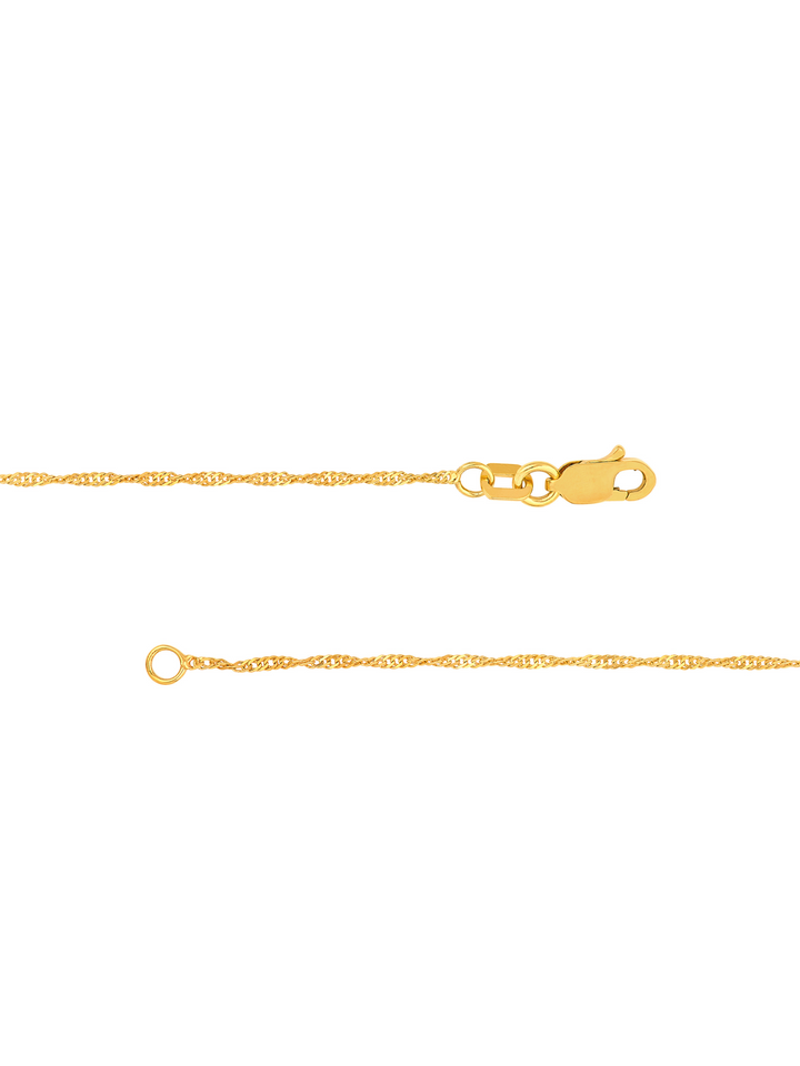 Collar Torcido Delgado Oro 14k
