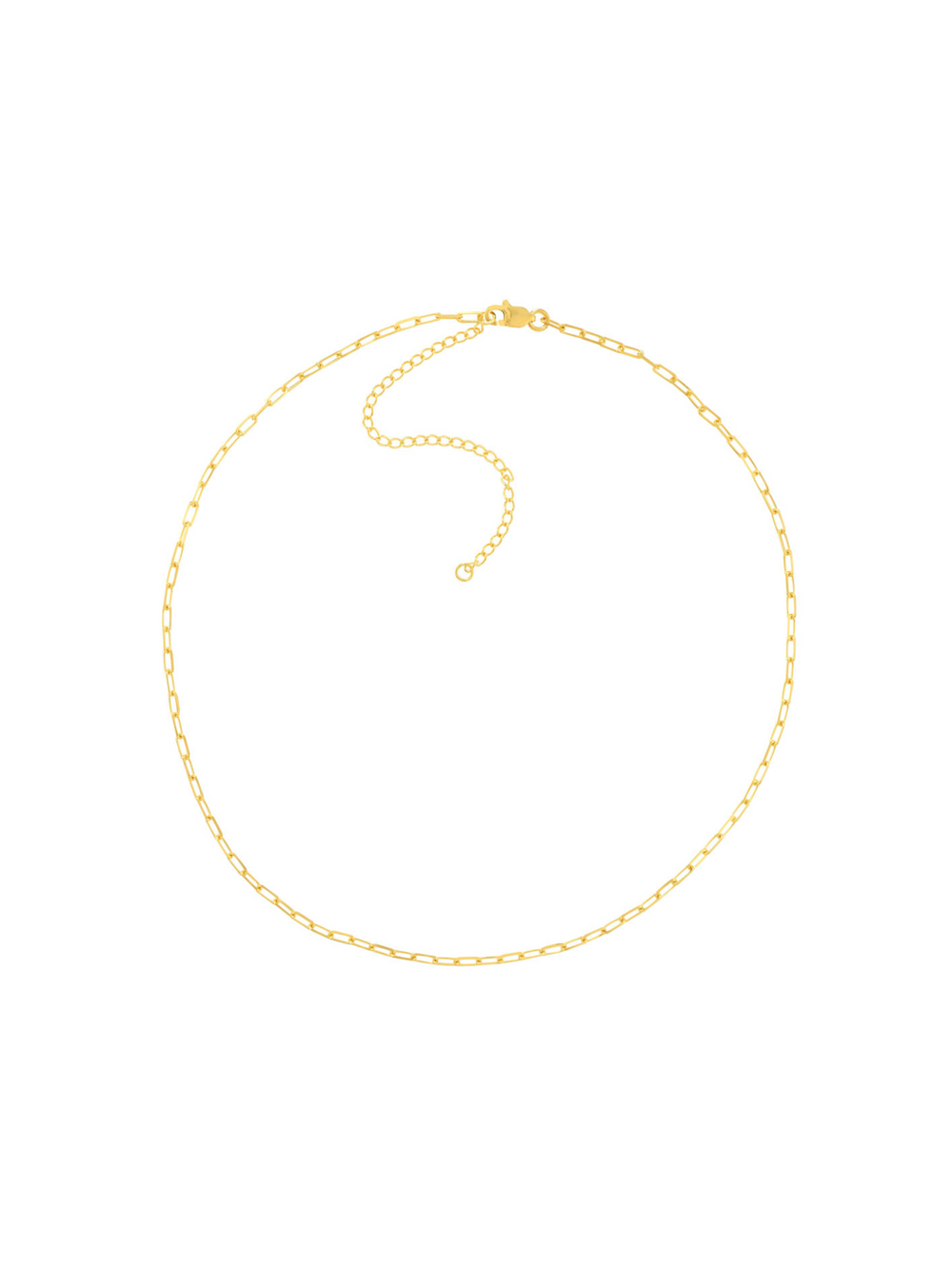 Collar Con Mini Eslabones 4 mm Oro 14k