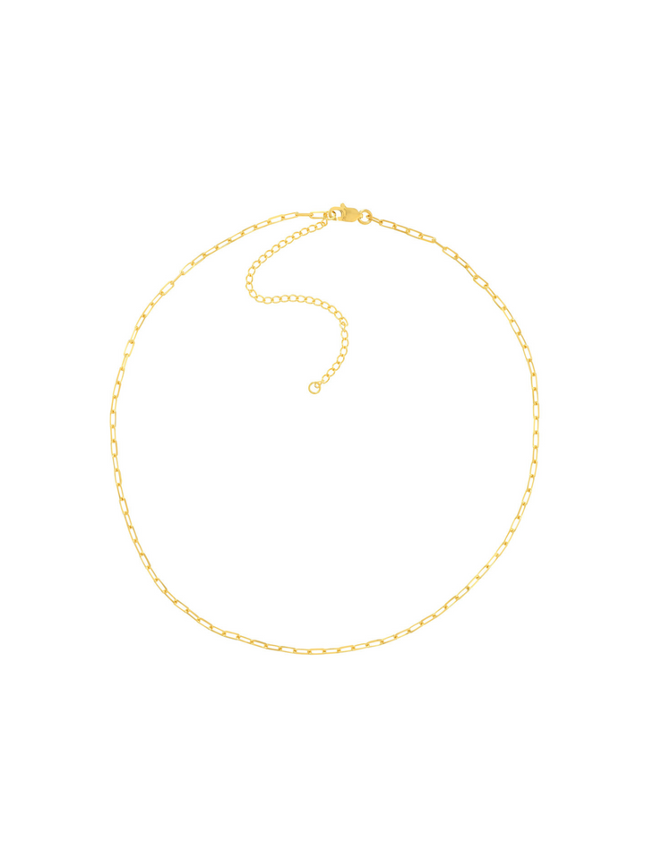 Collar Con Mini Eslabones 4 mm Oro 14k