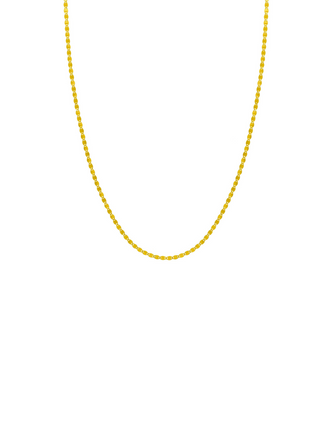 Collar Con Ovalos Planchados Oro 14k