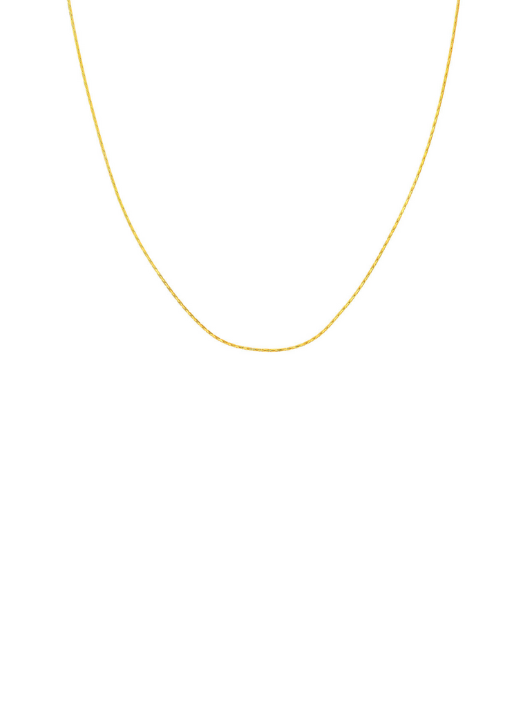 Collar Cadena Alternada Redonda 0.8 mm Oro 14k