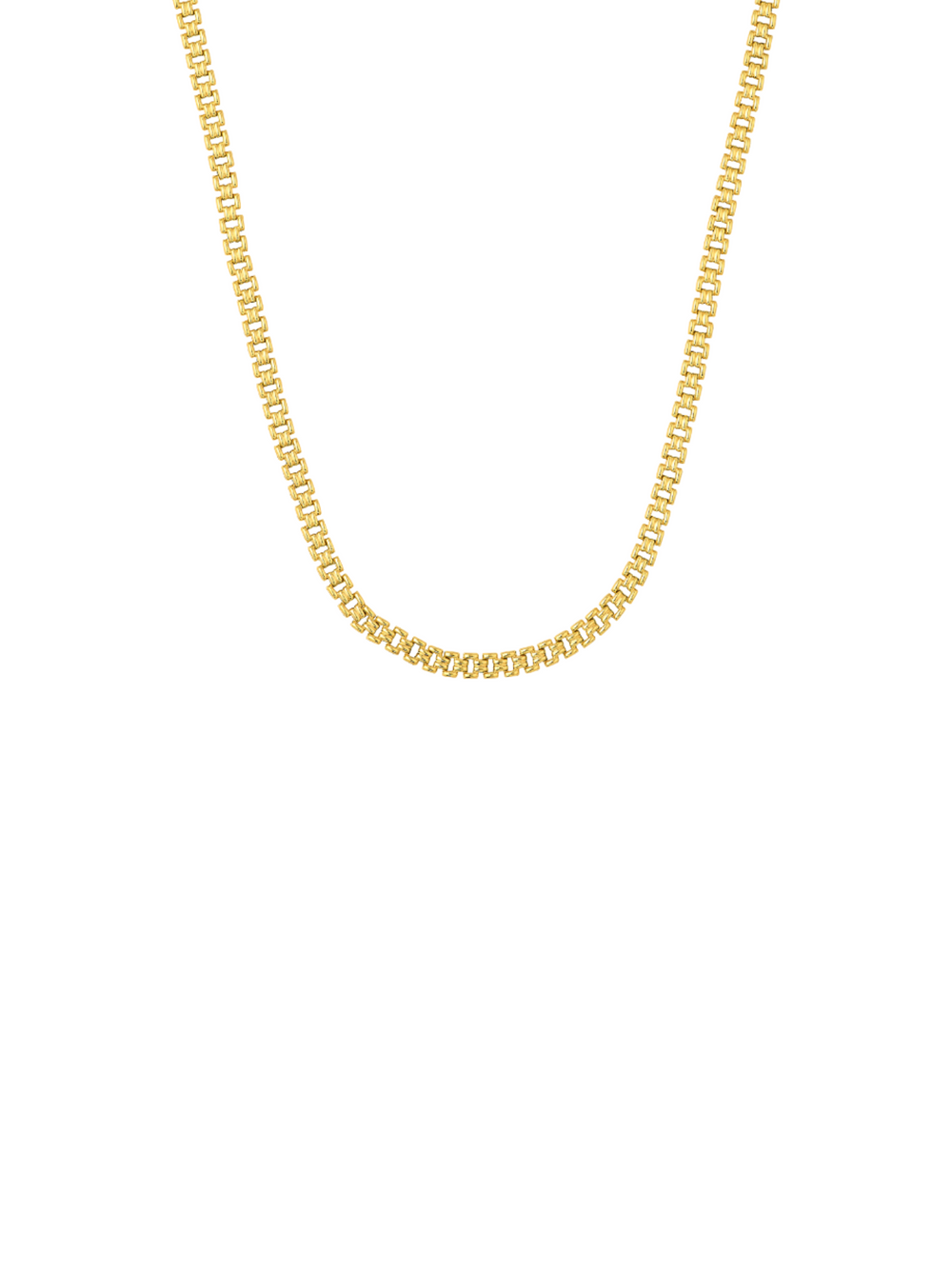 Collar Cadena Eslabones Pulidos Oro 14k