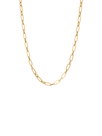 Cadena Intercalada Tipo Clip Oro 14k