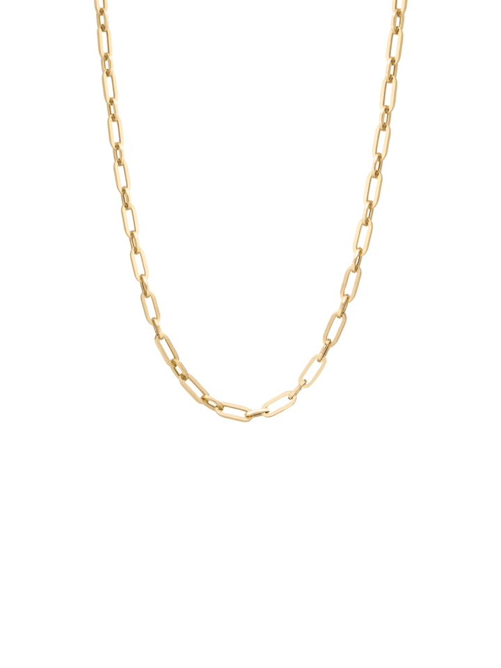 Cadena Intercalada Tipo Clip Oro 14k