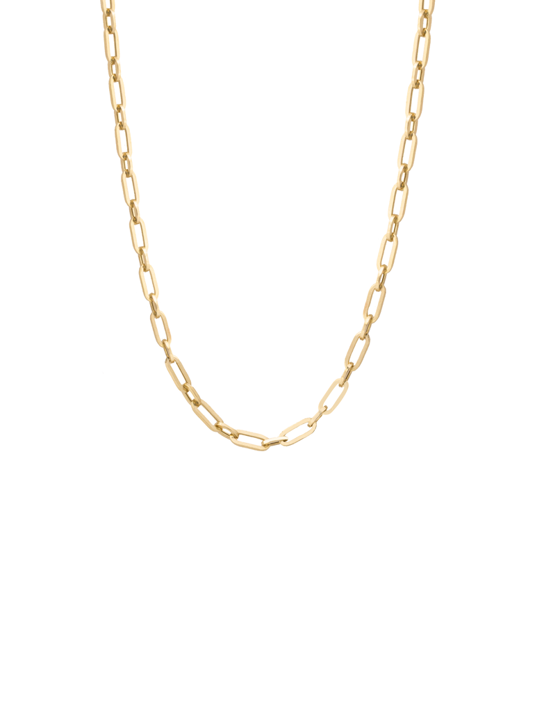 Cadena Intercalada Tipo Clip Oro 14k