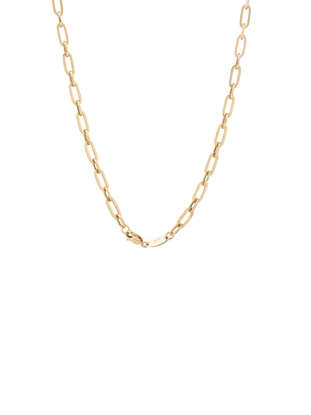 Cadena Intercalada Tipo Clip Oro 14k