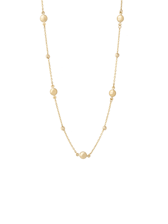 Collar Con Bolitas Oro 14k