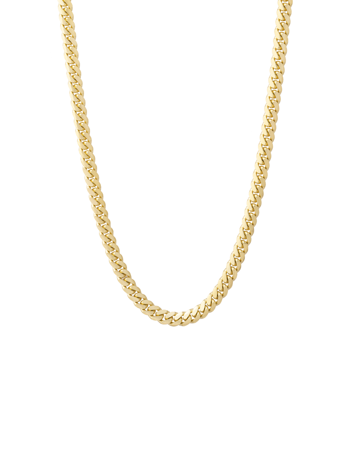 Cadena Eslabon Cubano 4 mm Oro 14k