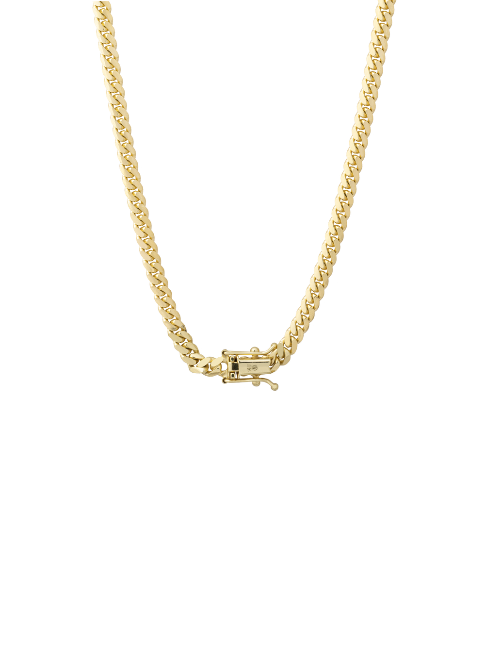 Cadena Eslabon Cubano 4 mm Oro 14k