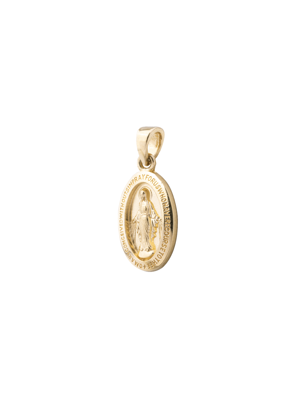 Dije Virgen 13 mm Oro 14k