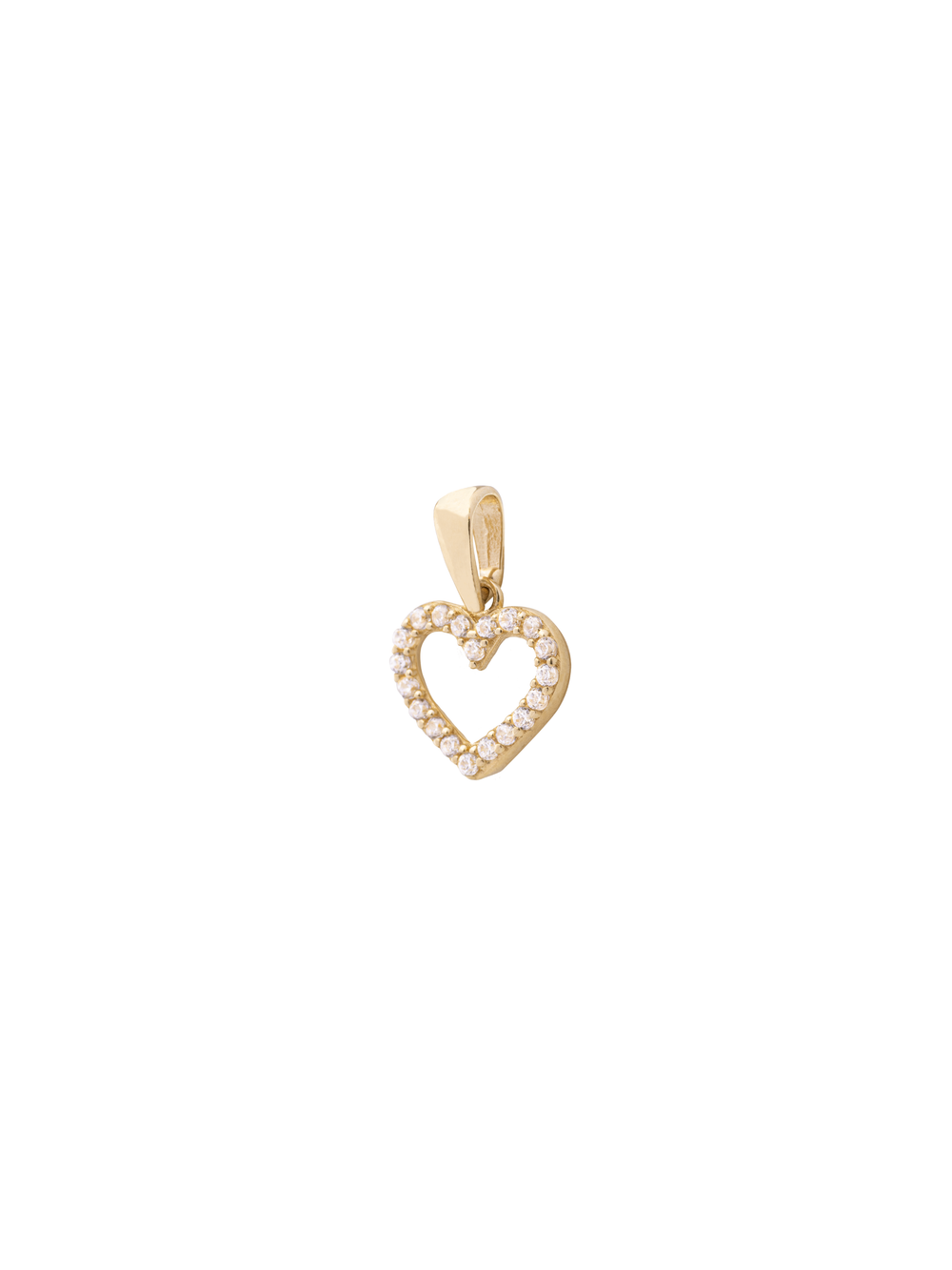 Dije Contorno Corazón 9 mm Oro 14k