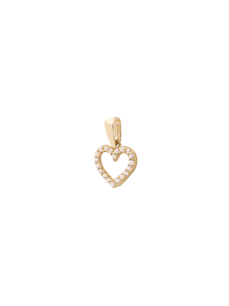 Dije Contorno Corazón 9 mm Oro 14k