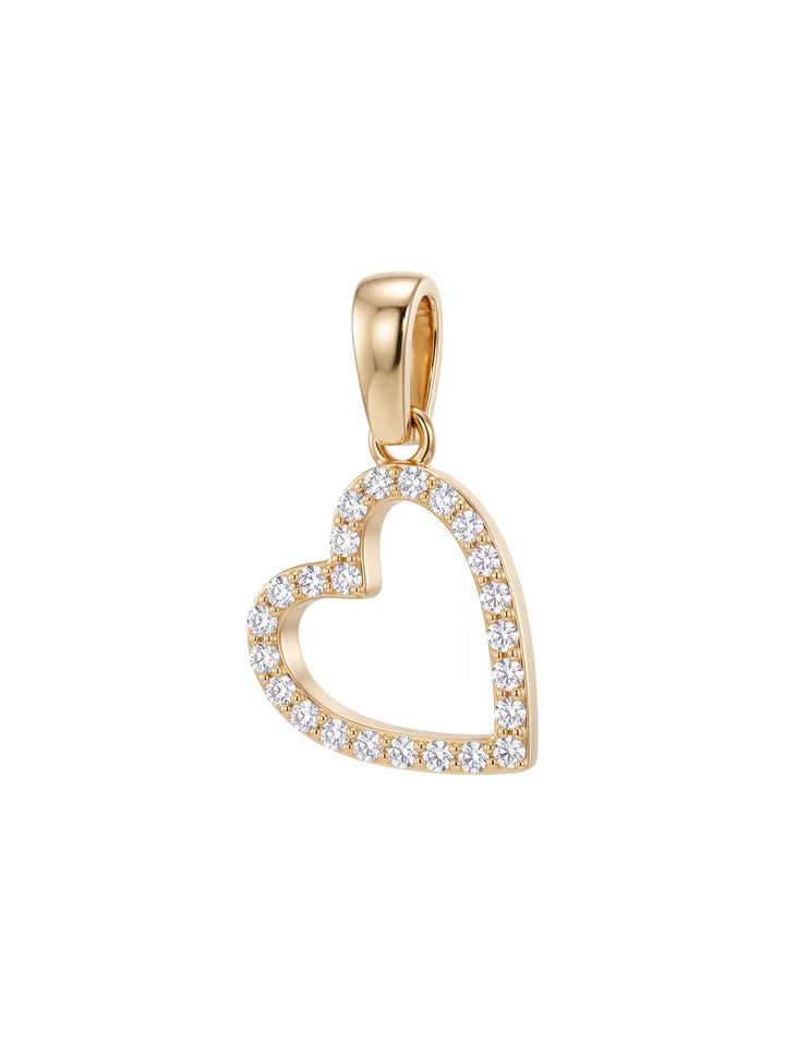 Dije Contorno Corazón Oro 14k