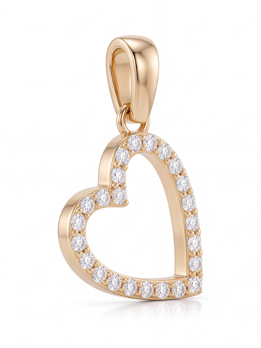 Dije Contorno Corazón Oro 14k