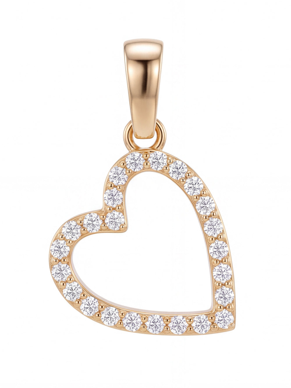 Dije Contorno Corazón Oro 14k