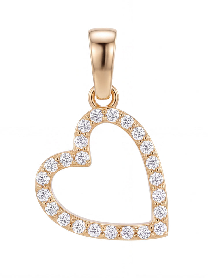 Dije Contorno Corazón Oro 14k